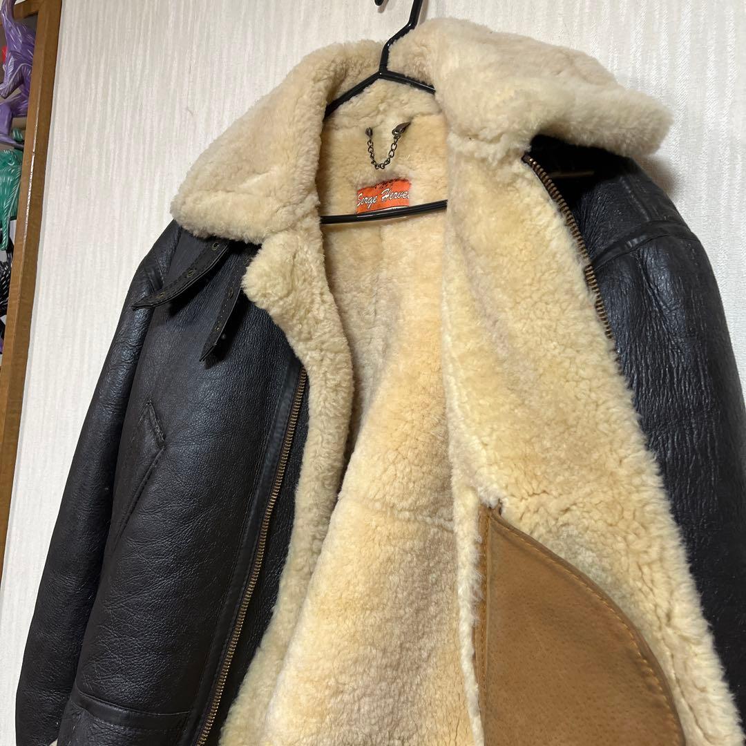 シープスキン　Ｂ３ライダースジャケット　M