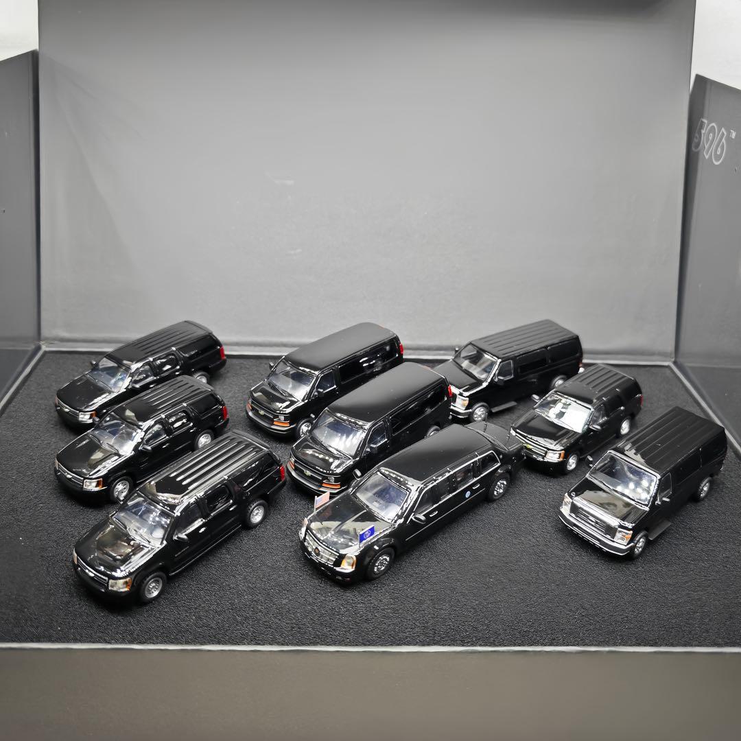 【HEC限定／9台セット】596 1/64 アメリカ大統領車隊 フルセット