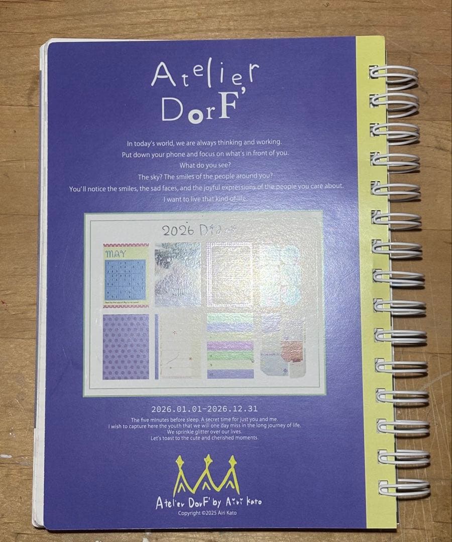 Atelier Dorf' 2026 Diary A5サイズ