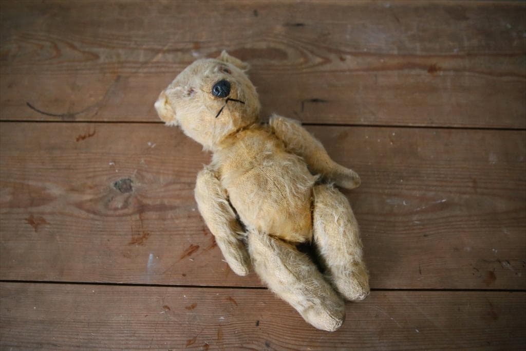 英国アンティークテディベア/くまのぬいぐる/熊オブジェ/ブラウン茶色85-114