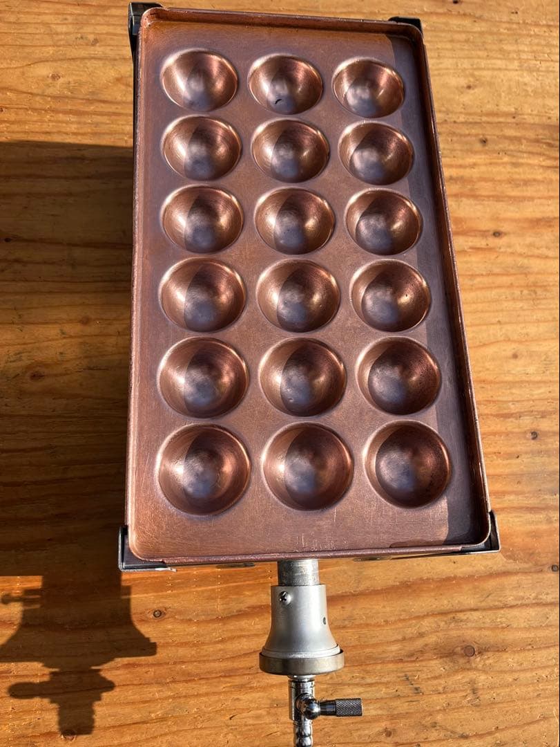 銅板たこ焼き器　プロパンガス用　18個