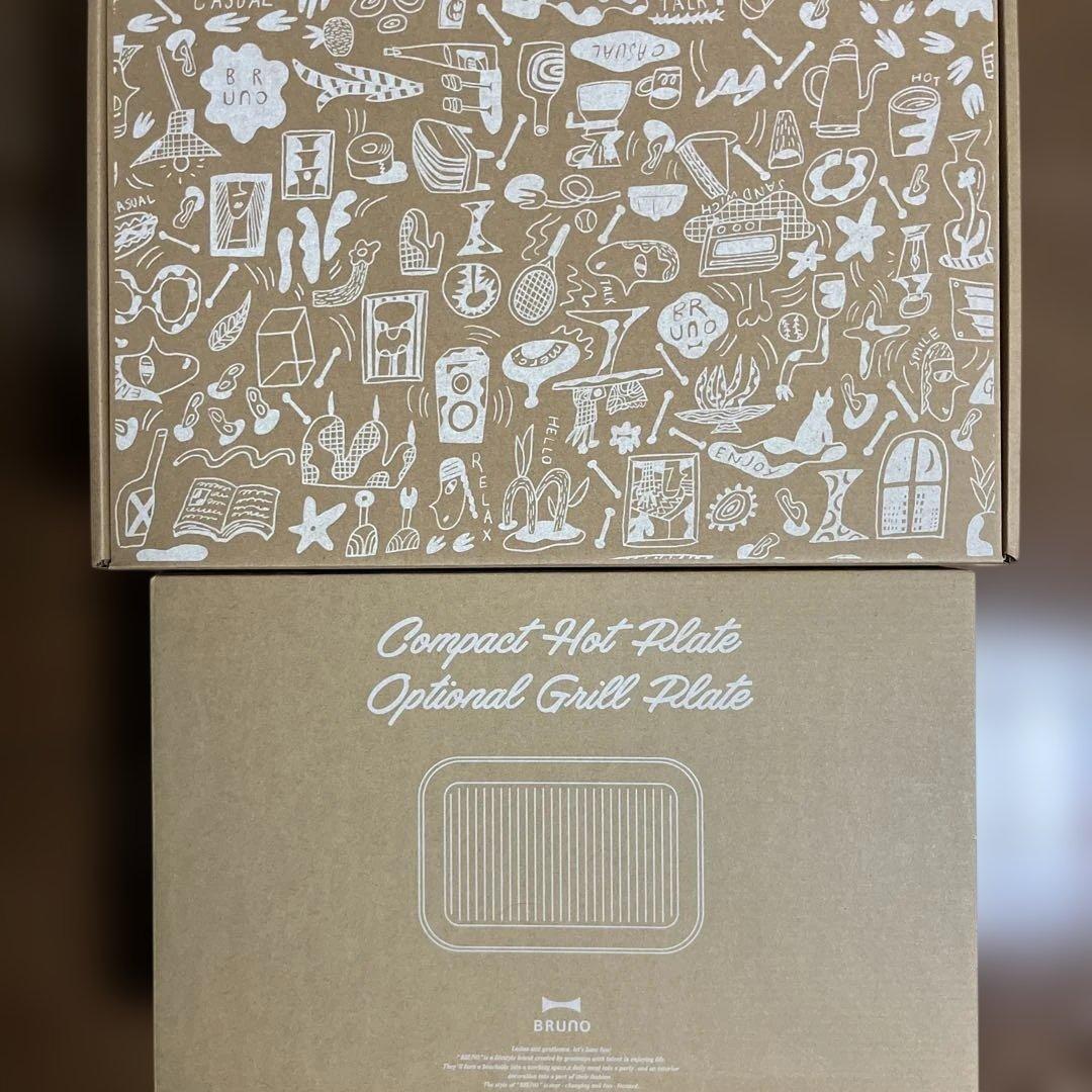 コンパクトホットプレート BRUNO BOE021-CH + グリルプレート