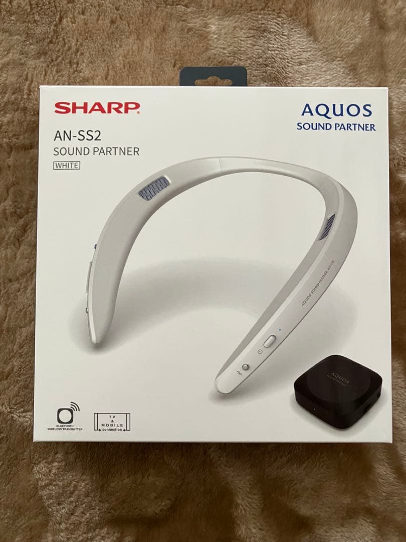 [未使用] SHARP AN-SS2 ネックスピーカー ホワイト