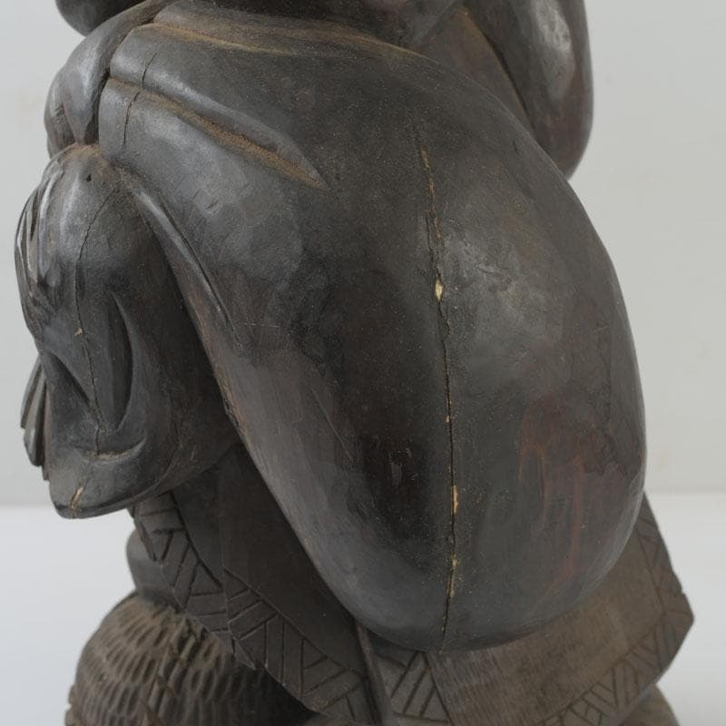 木彫　大黒天像　置物　縁起物　在銘　N　8646A