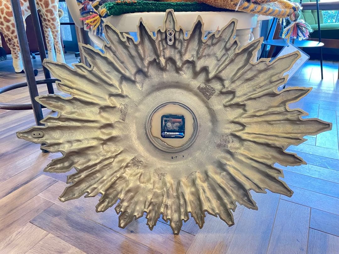 B7071【WELBY】 サンバーストクロック 壁掛け時計 アンティーク