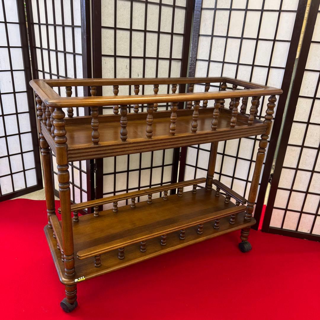 た*コ様 カリモク 木製　プランタースタンド　カート　フラワースタンド　キャスタ