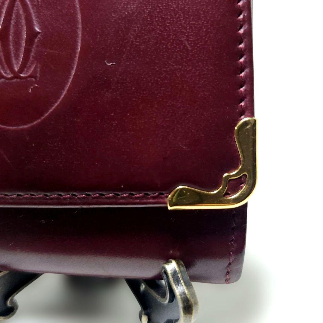 【美品】Cartier マスト バーガンディ ケース 財布 レザー