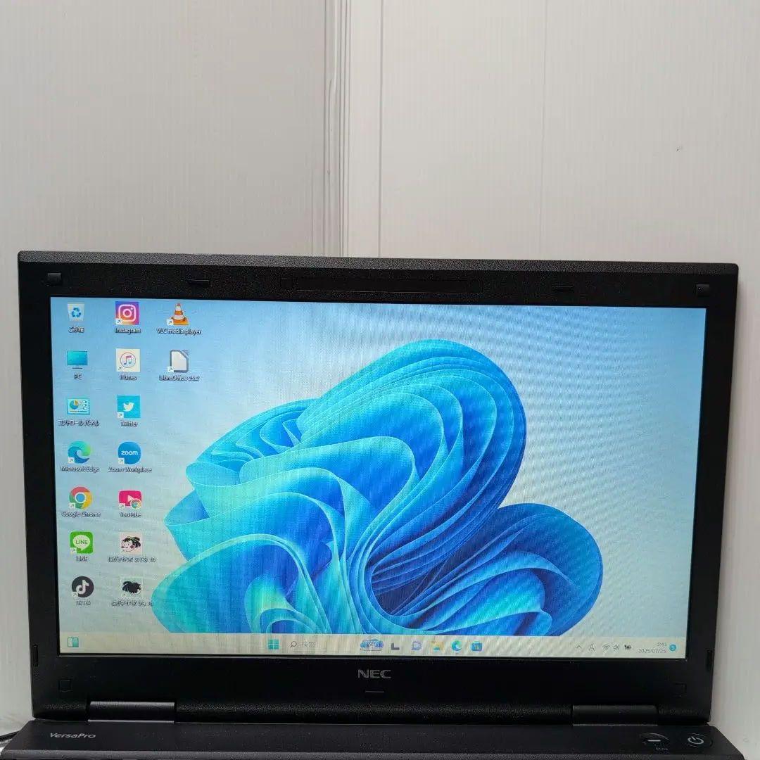 ノートPCたっぷり容量SSD960GB　NEC黒いPC