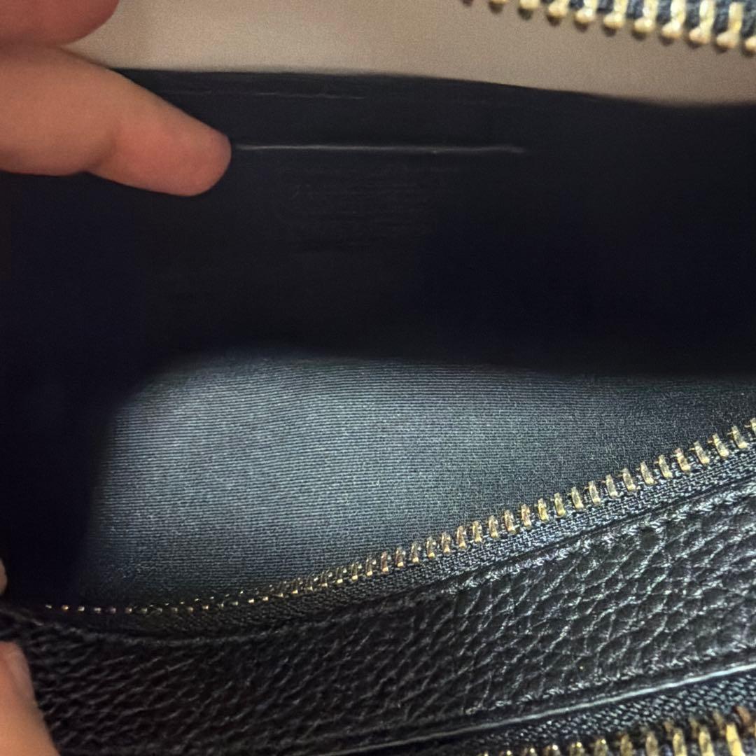 未使用品コーチ Wファスナー カメラバッグ ショルダーバッグ ホースロゴ シボ革