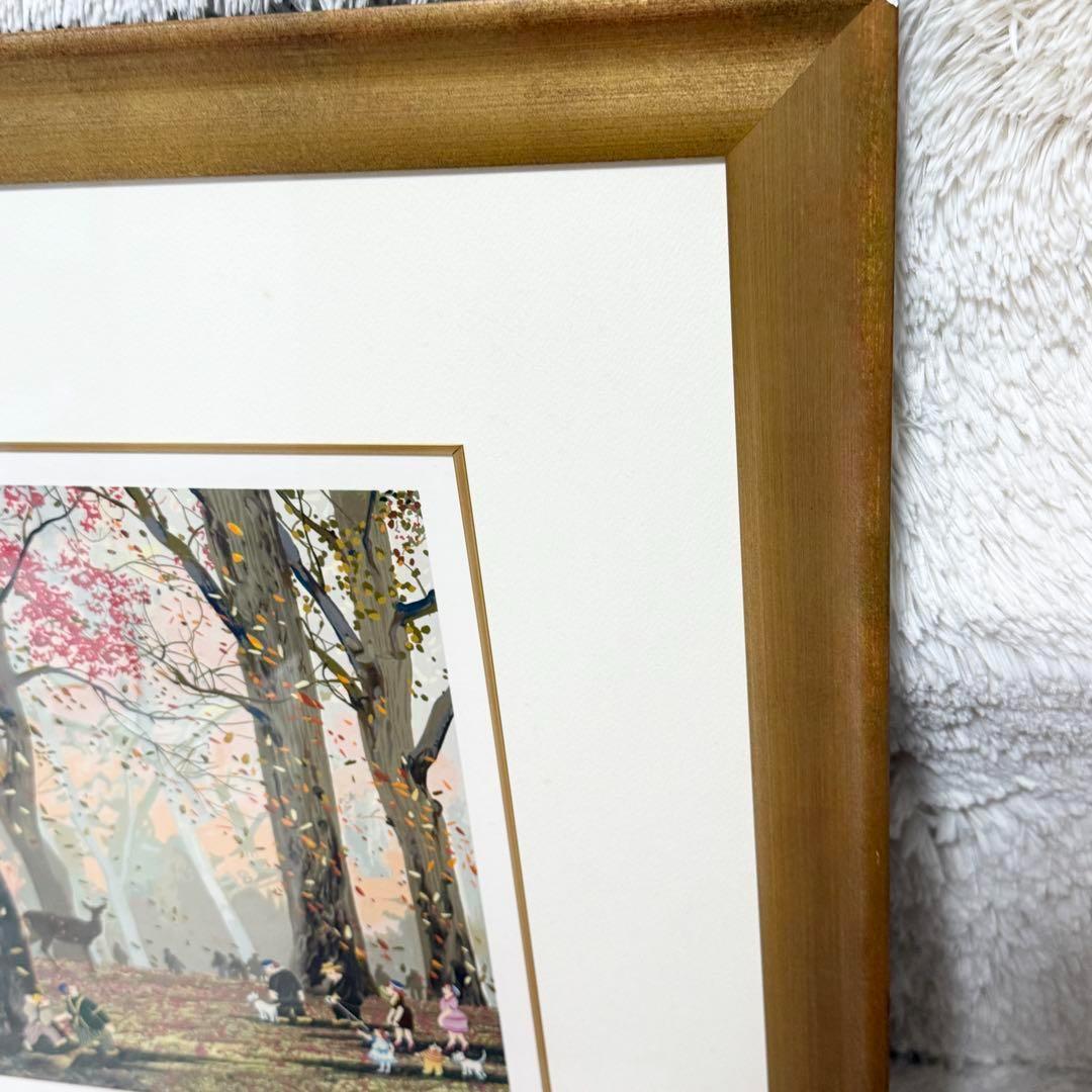 ヒロヤマガタ　シルクスクリーン　ディアインナラ　直筆サイン入り 額縁入り