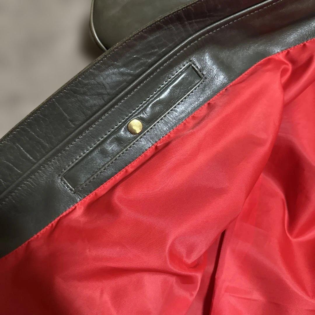 KADOYA ヘッドファクトリー オリーブ レザー シングルライダース カドヤ