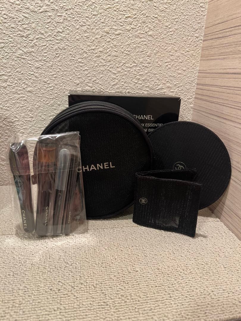 【限定品】CHANEL シャネル ポーチ ミラー ブラシセット シャネルコットン