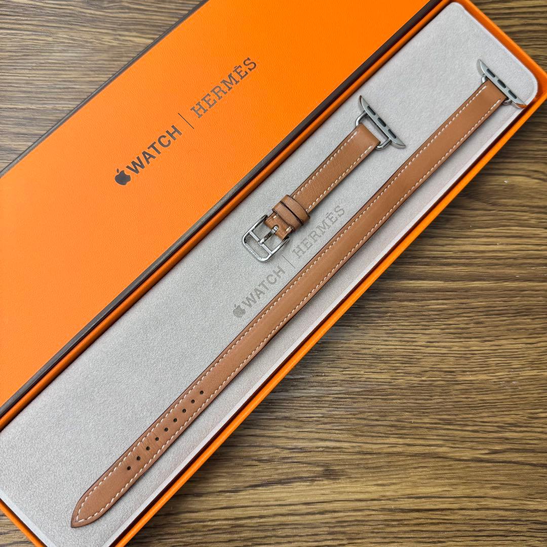 2342 Apple Watch エルメス　ゴールド　ブラウン　ドゥブルトゥール