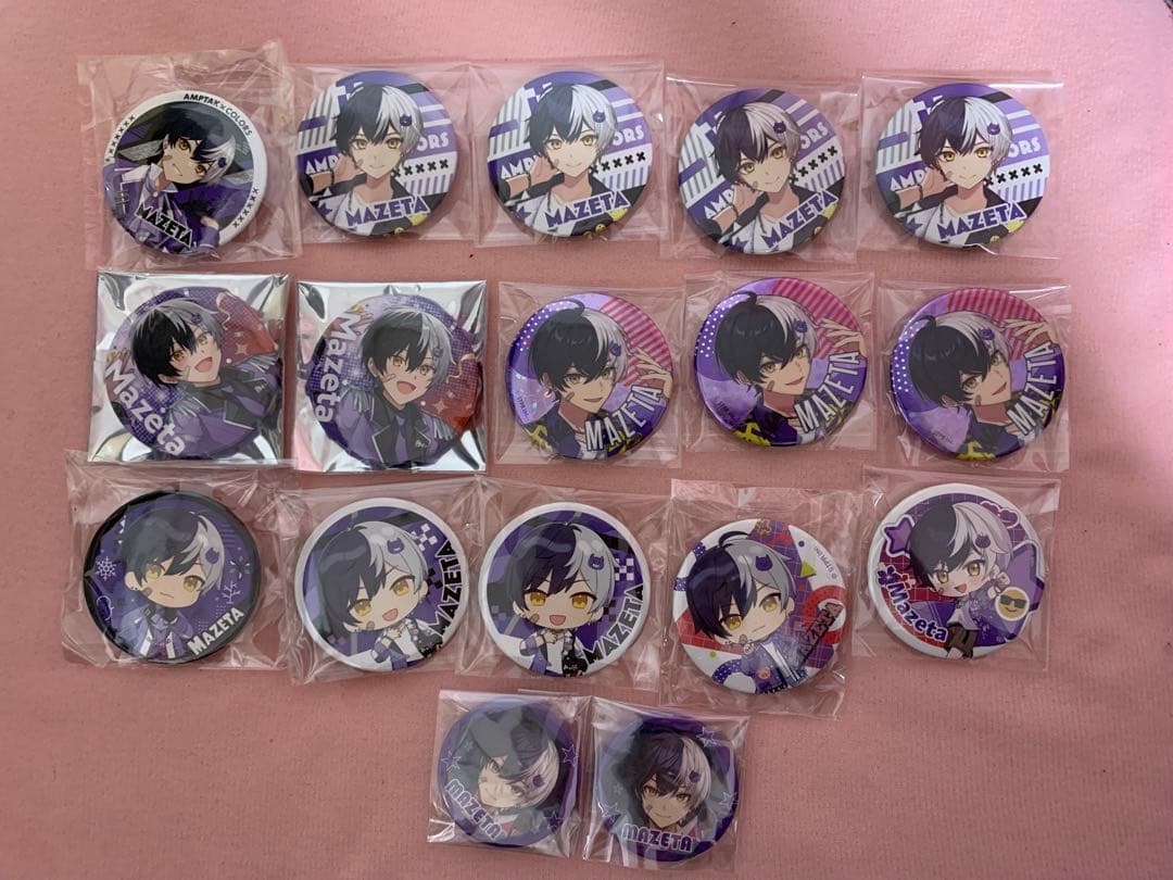 AMPTAKxCOLORS まぜ太缶バッジ セット