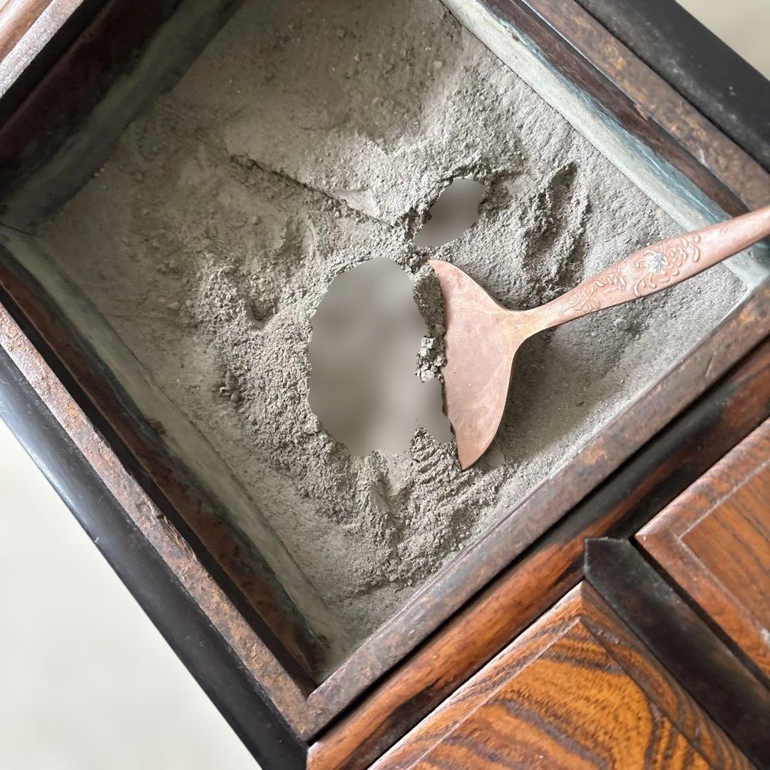 コンパクトな長火鉢　上品　煎茶用　ミニ　灰付き　素敵な木の雰囲気茶道具　状態良い