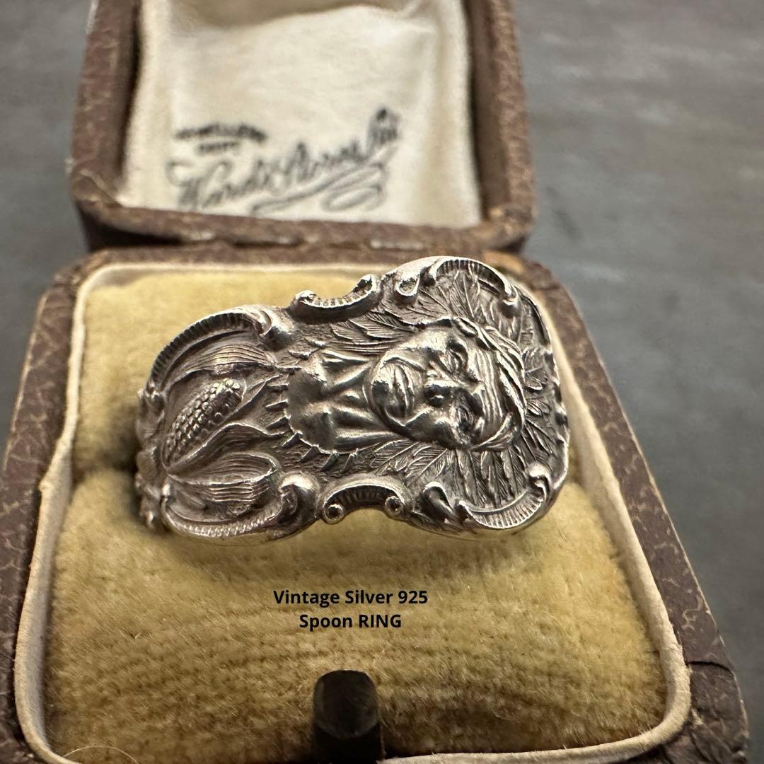 超希少　ヴィンテージ　リング　アンティーク　アメリカ　インディアン　シルバー