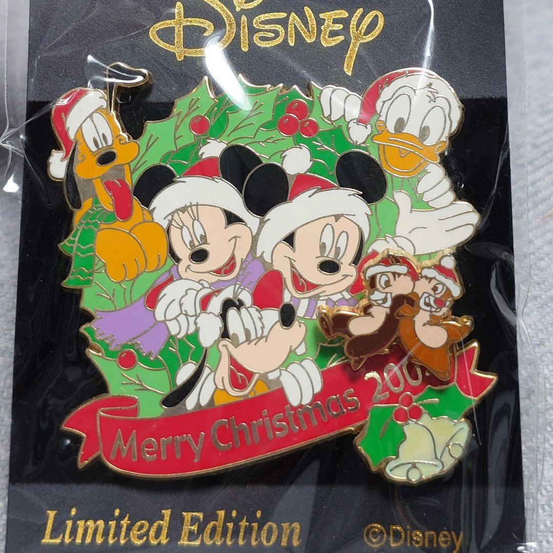 Disney 2004クリスマス限定ピンバッジ 3点セット