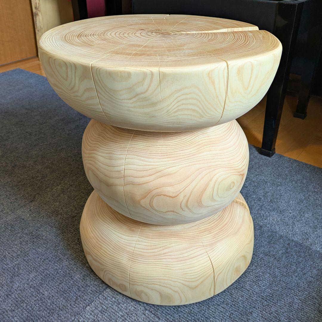 檜　切り株　丸太　椅子　スツール　 テーブル　高さ約41㎝