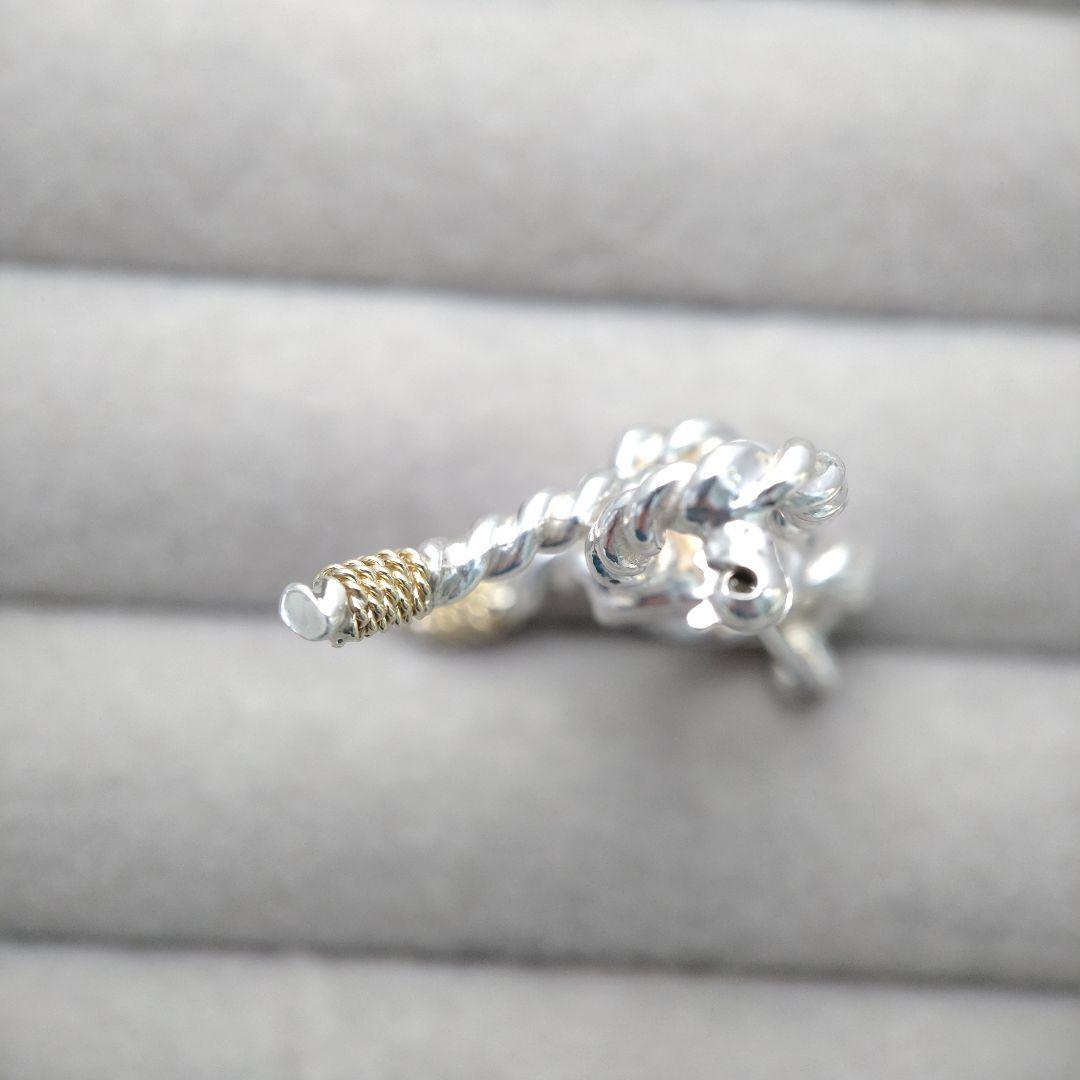 ＊ご成約済＊TIFFANY＆Co.　ツイストリボン　コンビブローチ925 750