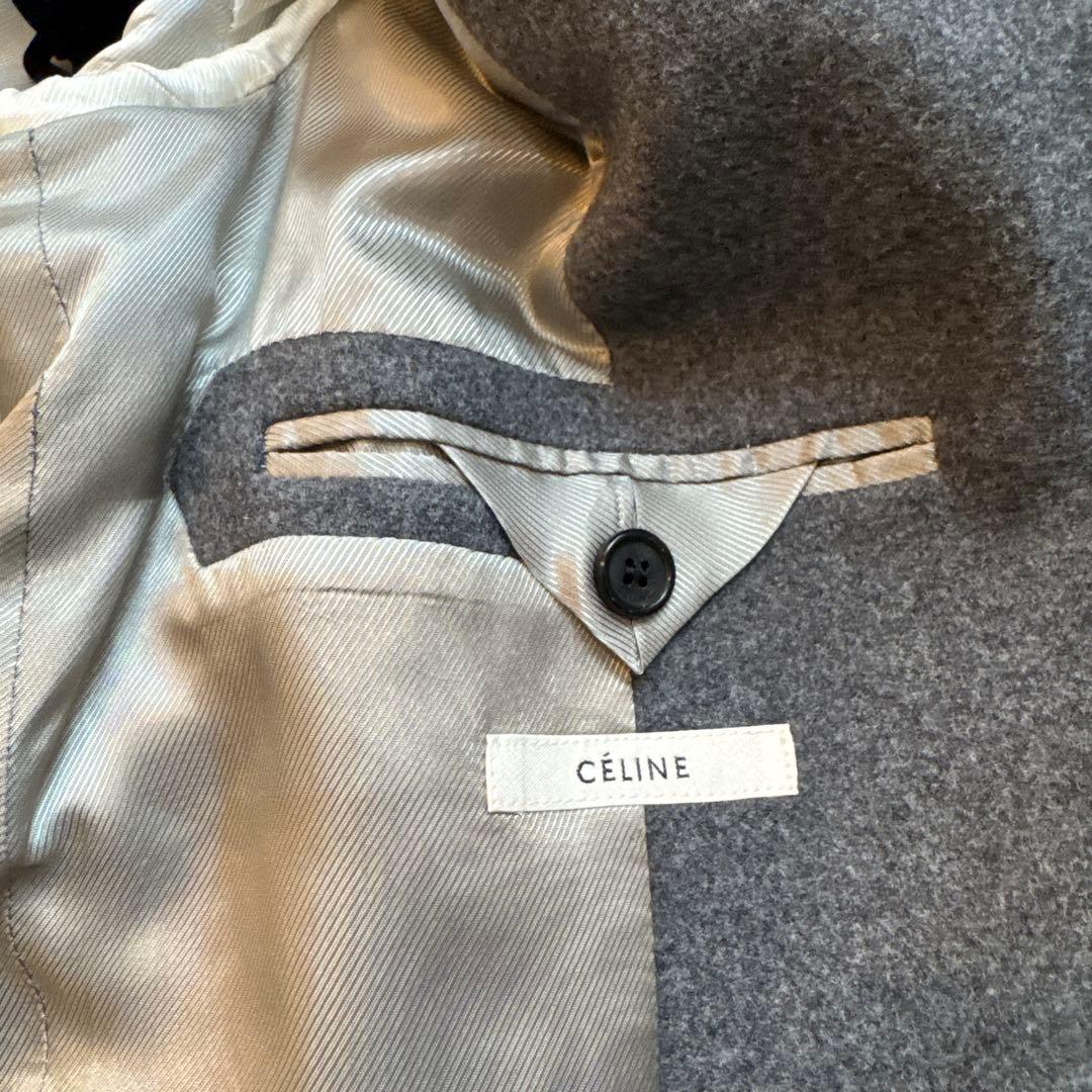美品　セリーヌ　クロンビーコート　グレー　フィービー期