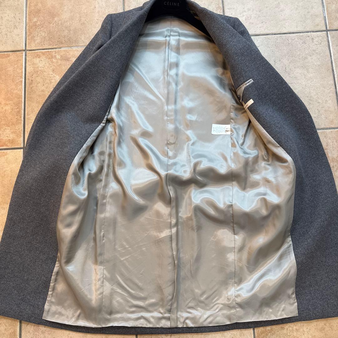 美品　セリーヌ　クロンビーコート　グレー　フィービー期