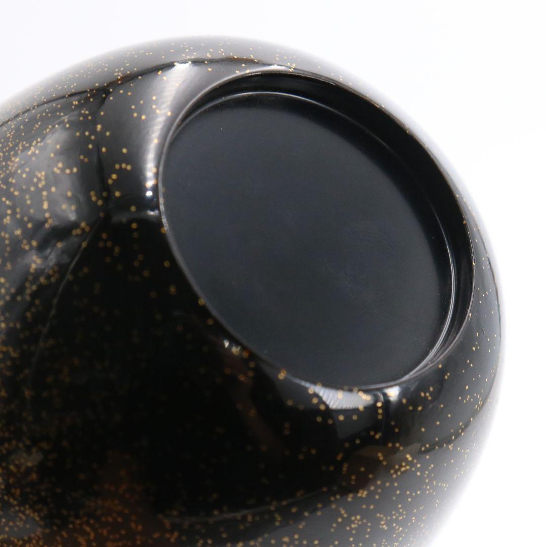 久保縫春作 芽張柳蒔絵 中棗 茶道具 共箱　AW784　N2