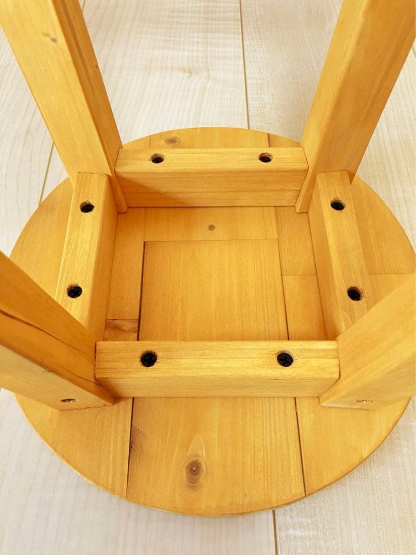 ダイニングスツール　ダイニングチェア　椅子　北欧風　ハンドメイド　2脚　猫柄②