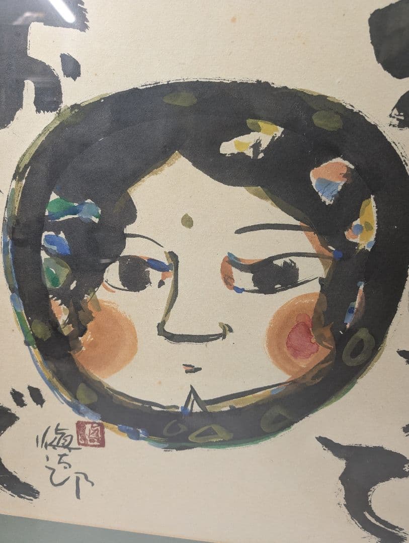 安食慎太郎 10号 水彩画 おかげさまで 安食 慎太郎 在銘 島根の 大芸術家