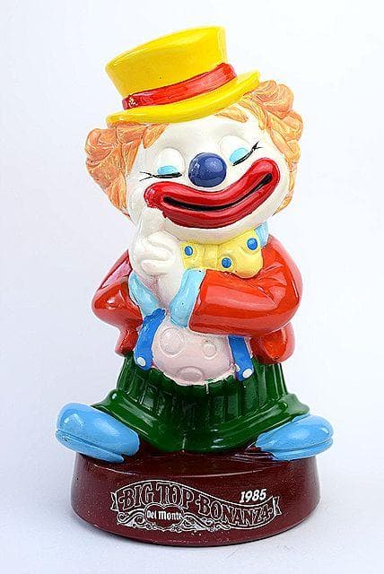 1980’s Del Monte デルモンテ ビンテージ 貯金箱 ピエロ 裏蓋付