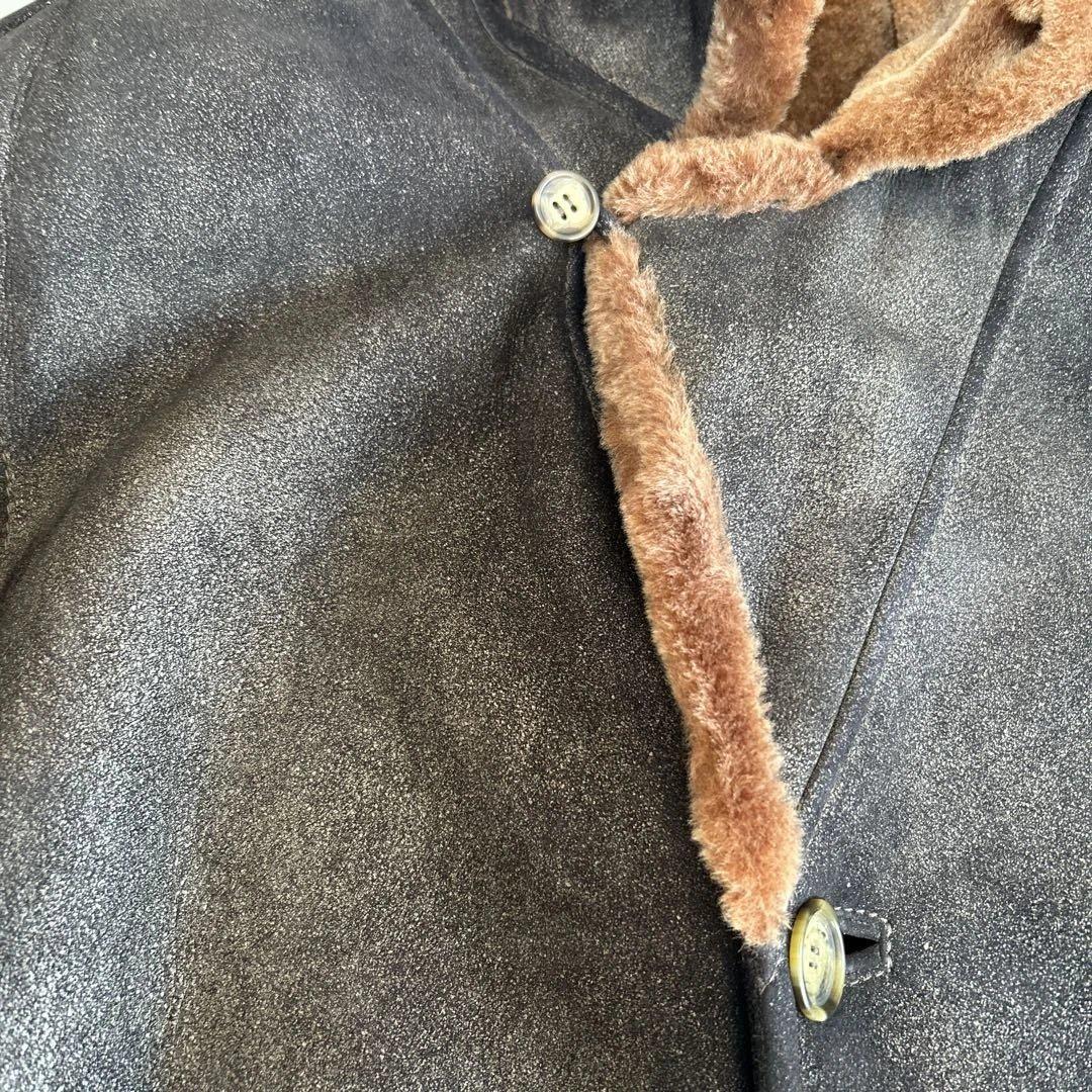 ダークブラウンムートンコート