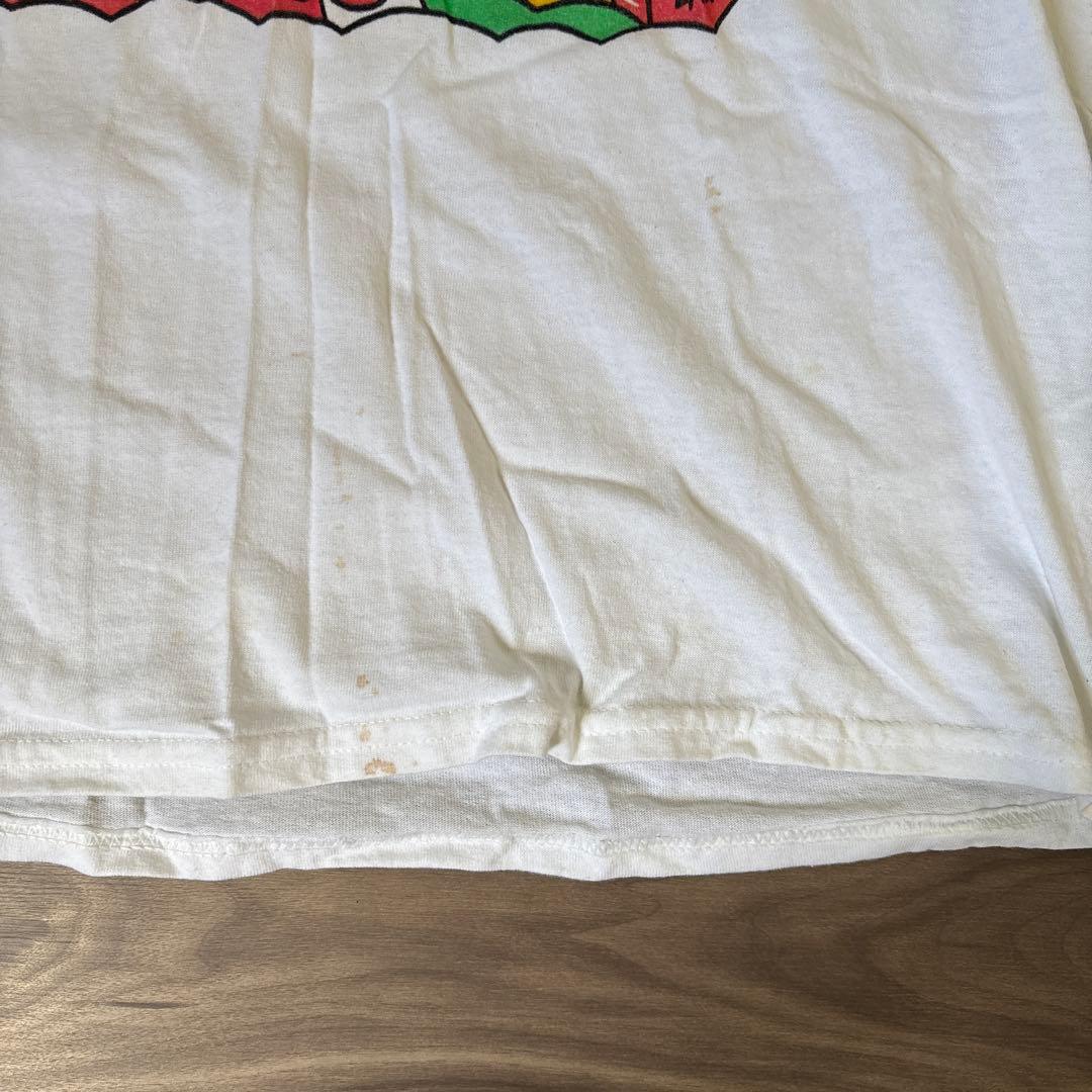 MFDOOMプリントTシャツホワイトビンテージラップ T HIPHOPXLサイズ