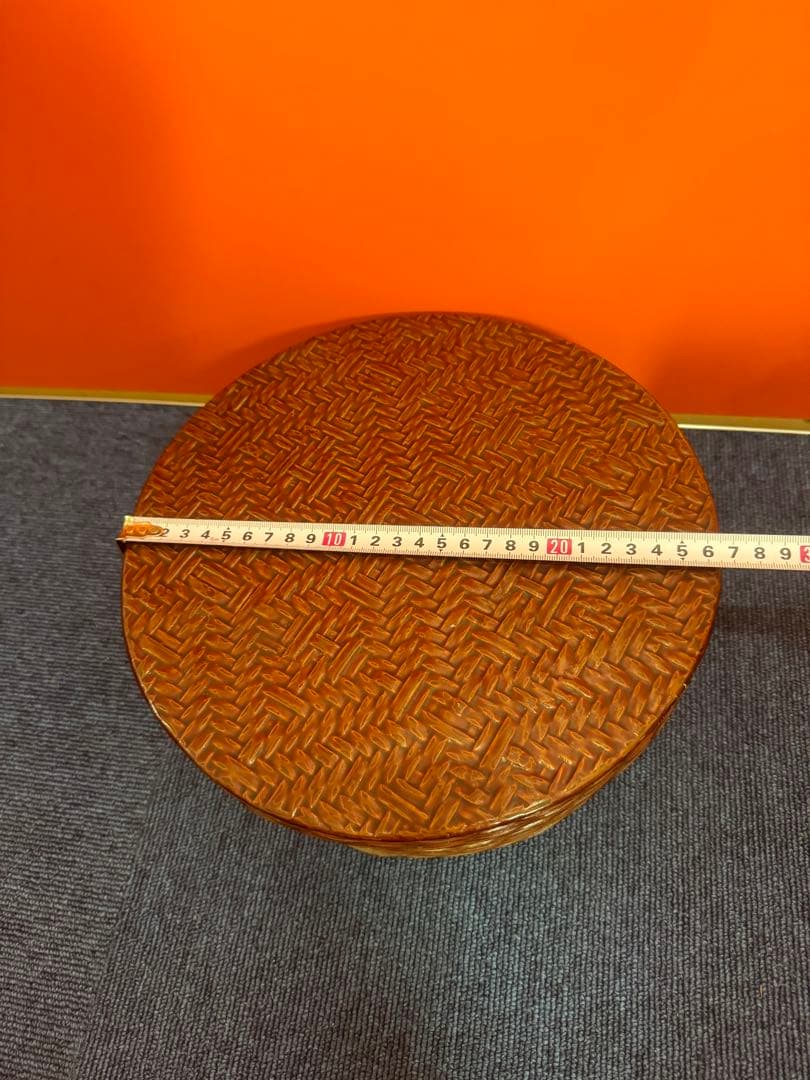 1684備前焼？　蓮に蟹細工　茶器セット　湯呑1客　湯冷し1客　湯呑5客　茶櫃付