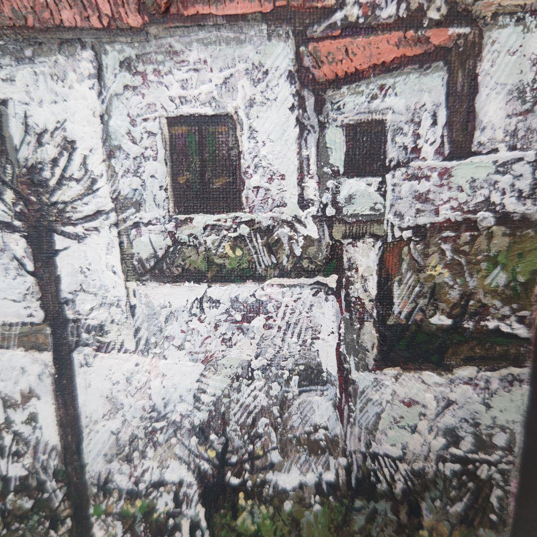 淡路のアンフォルメル、木村二朗「崖上の家」８号油彩、封蝋みたいな魅力的マチエル