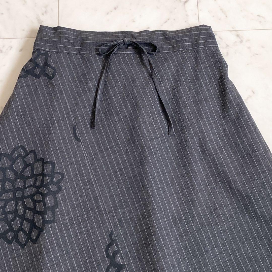 美品✨sou•sou(ソウソウ) 富士　京都　ストライプ　花柄　サルエルパンツM