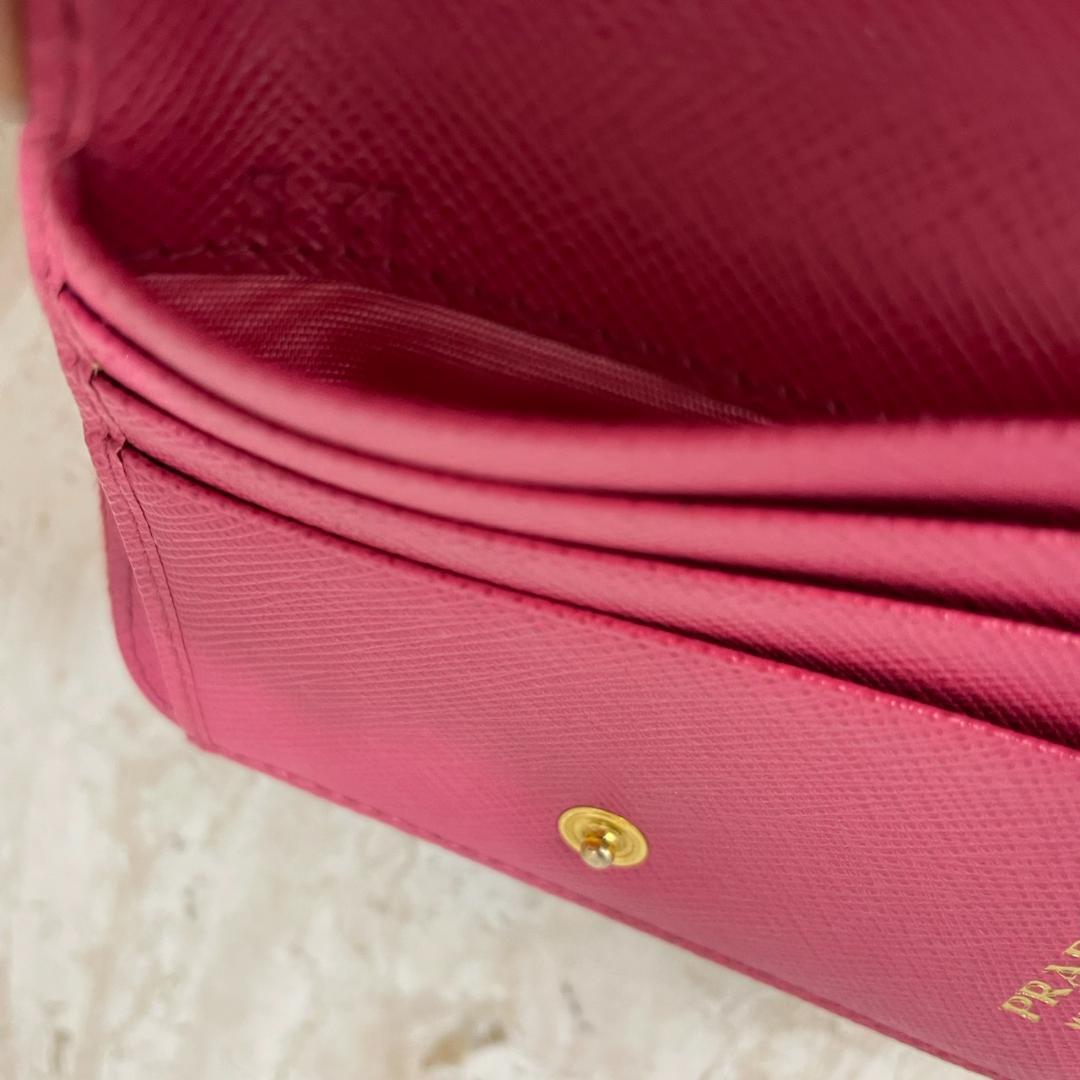 PRADA 二つ折り財布 プラダ ウォレット ラウンドファスナー 1ML036