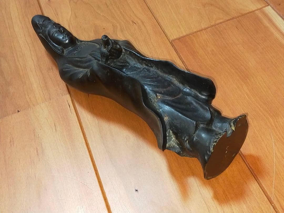 ♥値下げ！　銅製　観音像　在銘　観音様　ブロンズ像　仏像　骨董　古玩