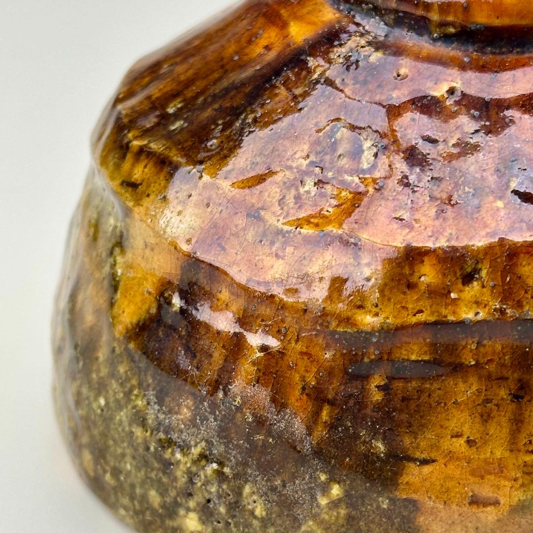 江戸期 嵯峨焼 楽茶碗 嵐山 茶道具 共箱 骨董品　アンティーク