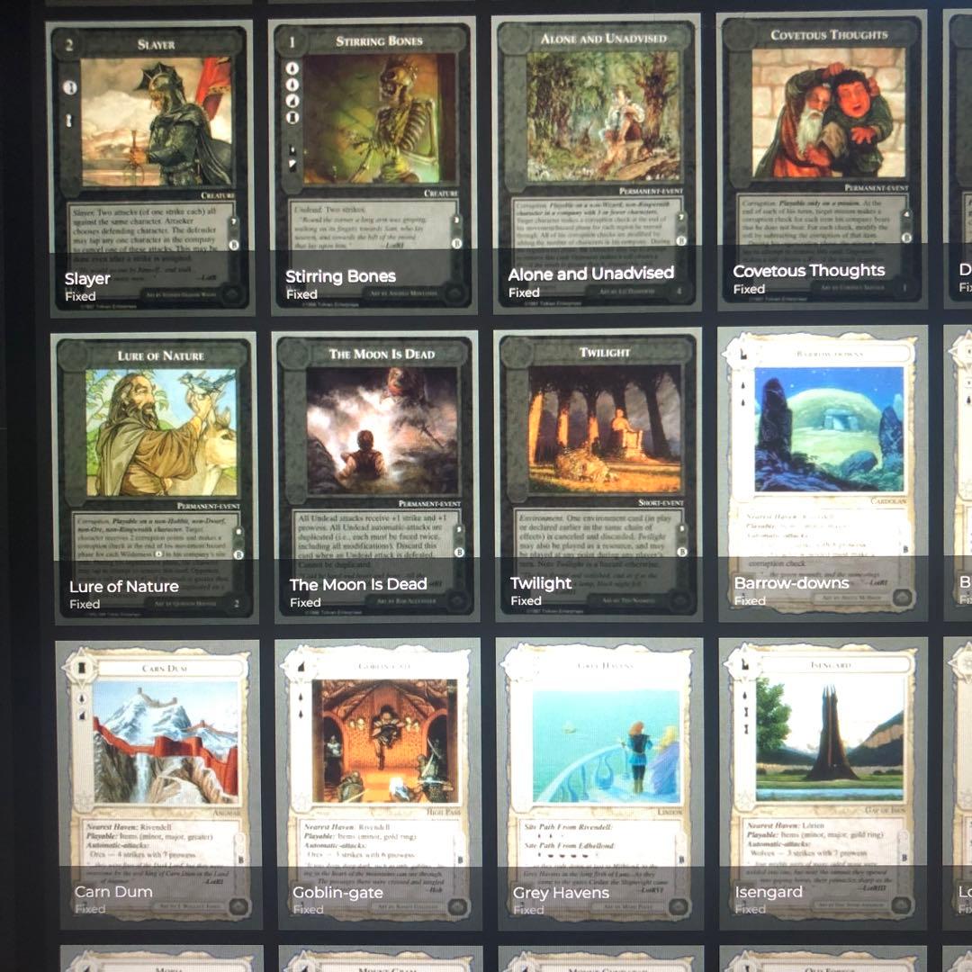 ミドルアース　カード　チャレンジデッキB ccg 指輪物語　希少