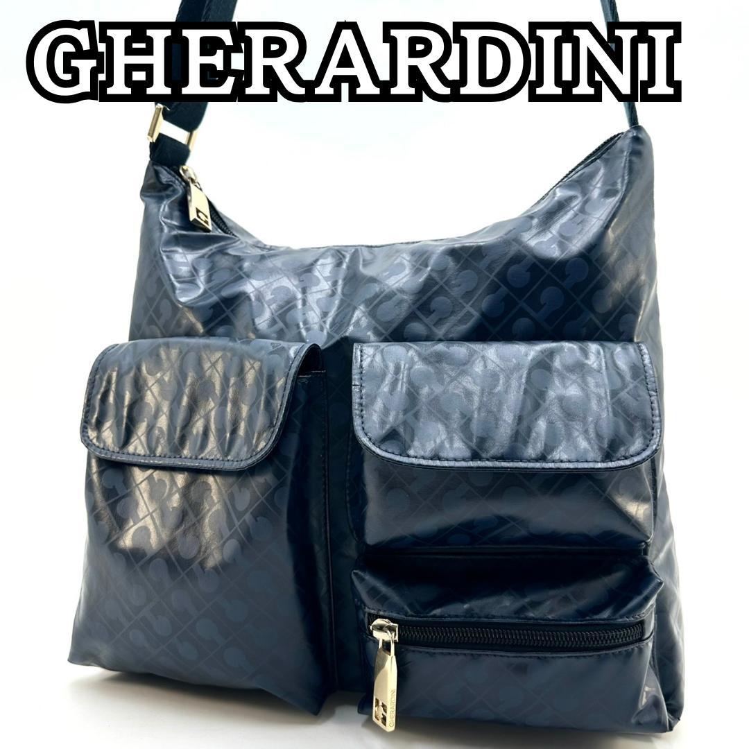GHERARDINI ゲラルディーニ ソフティ 軽量 ショルダーバッグ ネイビー