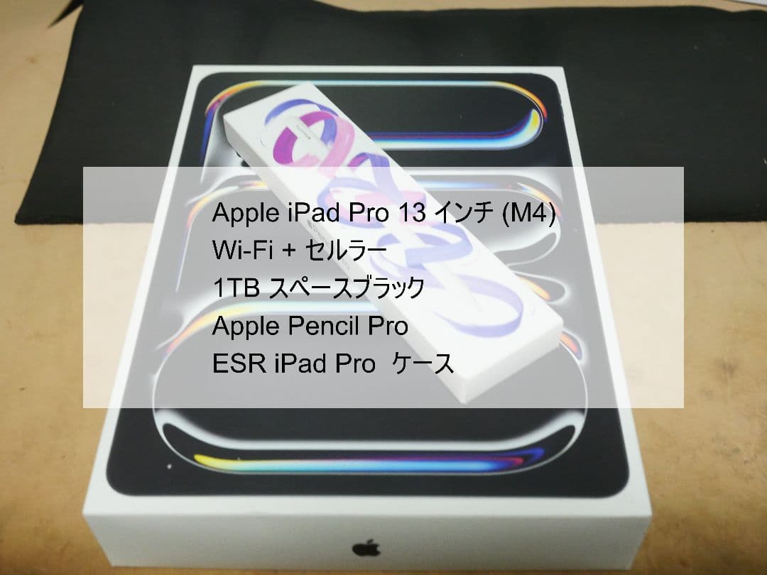 Apple iPadPro13 (M4) 1TB ブラック Wi-Fi セルラ
