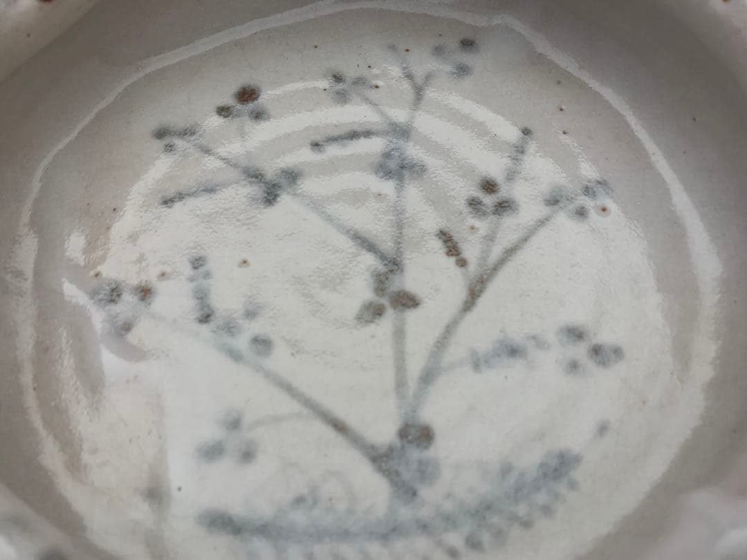 加藤清春作　鉢　志野焼　共箱