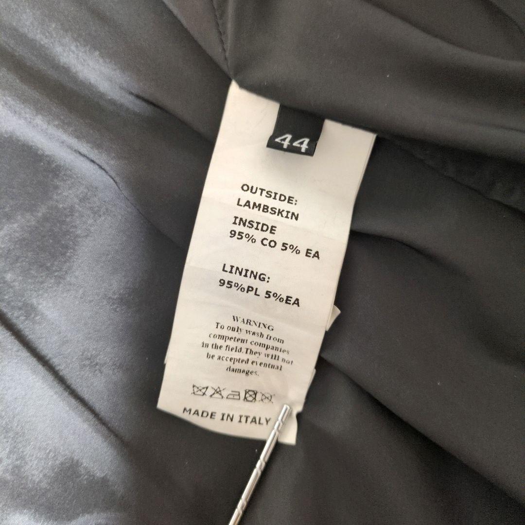 美品✨EMMETI JURI ゴールドジップ 黒 44 シングルライダース