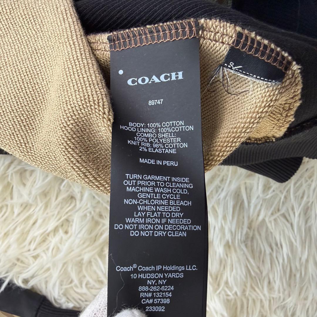【未使用級】 COACH コーチ シグネチャー柄 パーカー フーディ