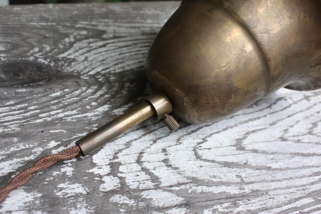 アンティーク ガラス 真鍮 昭和 レトロ E17　店舗什器