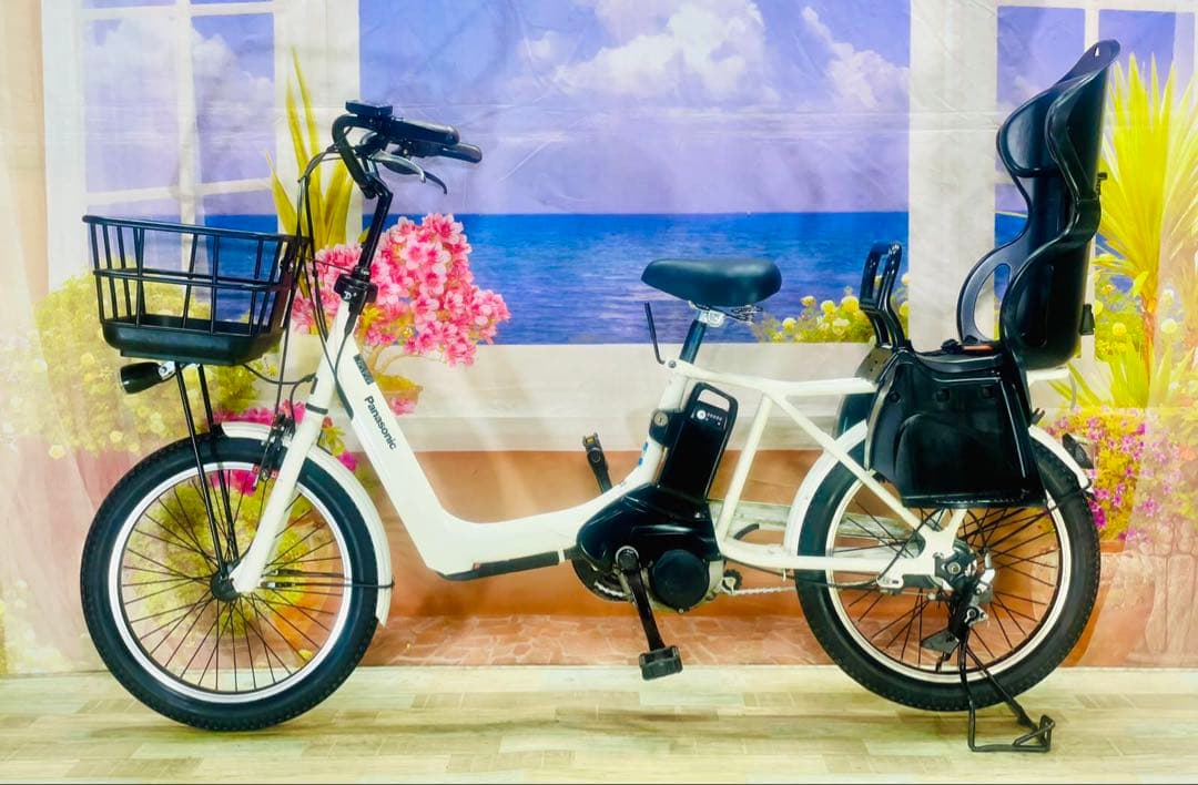 1年保証　ギュットアニーズ⭐️16AH子供乗せ電動アシスト自転車Y3188