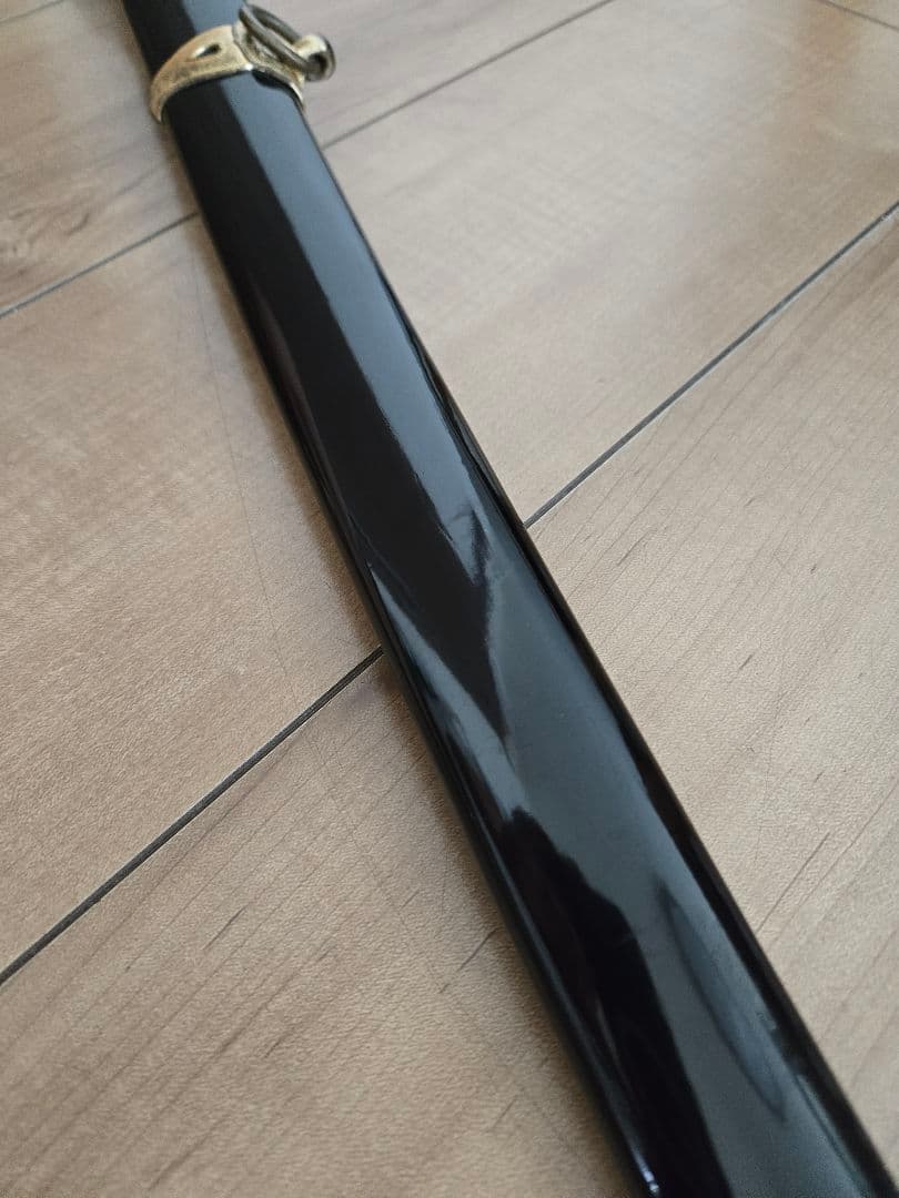 第二次大戦頃/実物　極美品　海軍士官軍刀拵え(刀身なし)　高級漆鞘　番号揃い