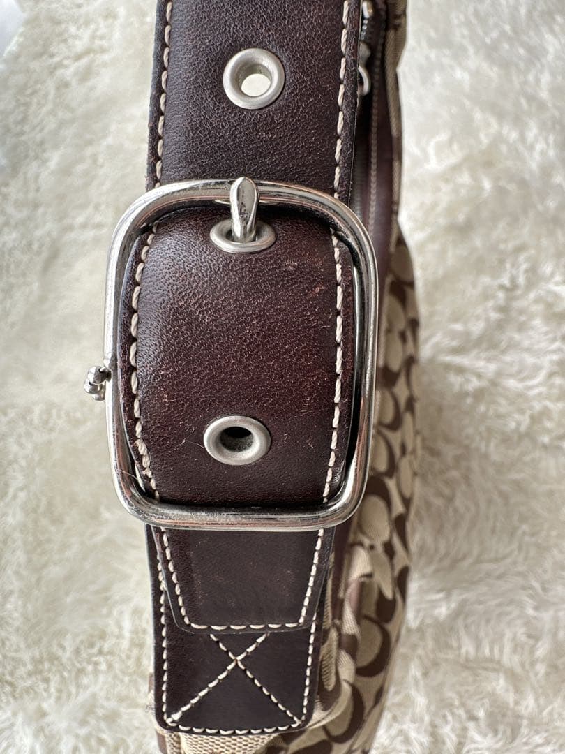 美品 COACH シグネチャー ホーボー ワンショルダー ショルダーバッグ