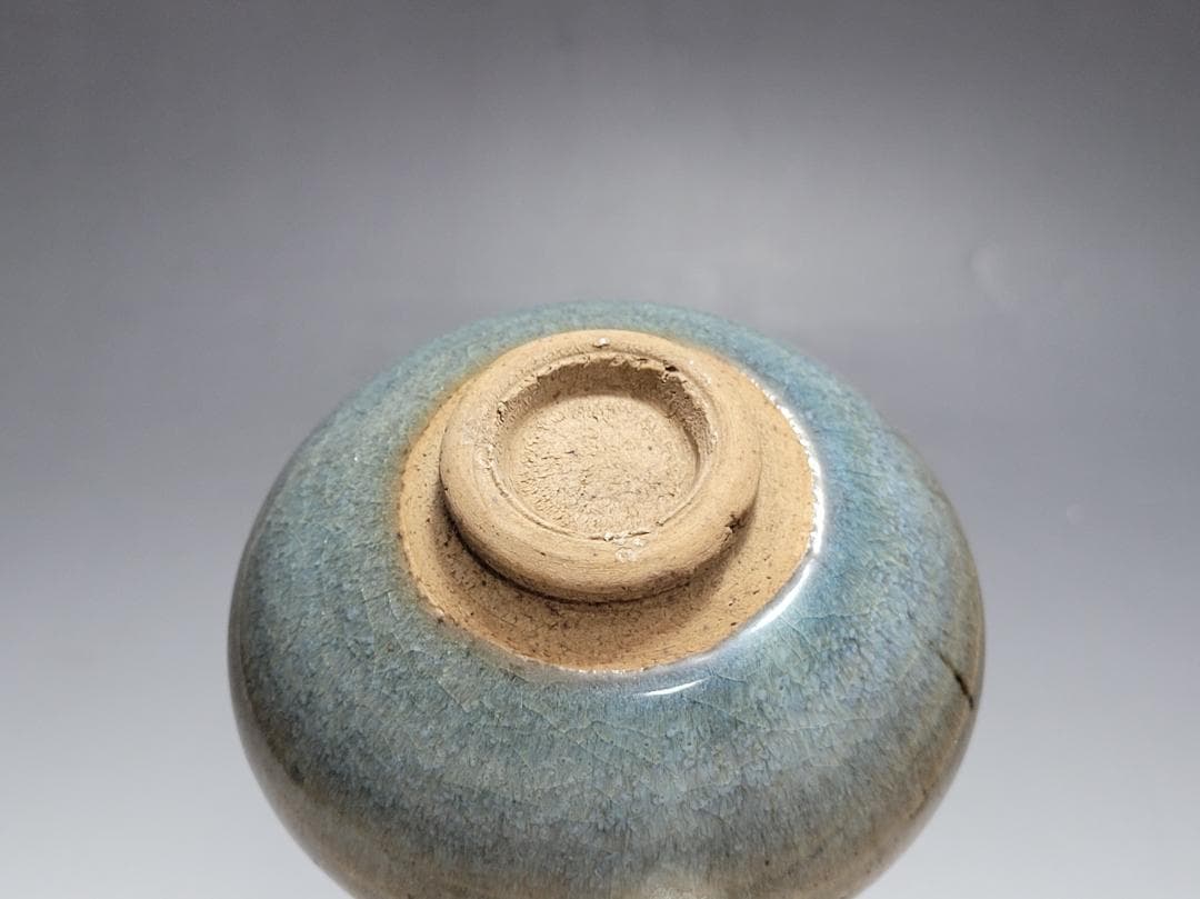 天藍釉 均窯 紅斑窯変 茶杯 宋元時代 幅約9.4cm