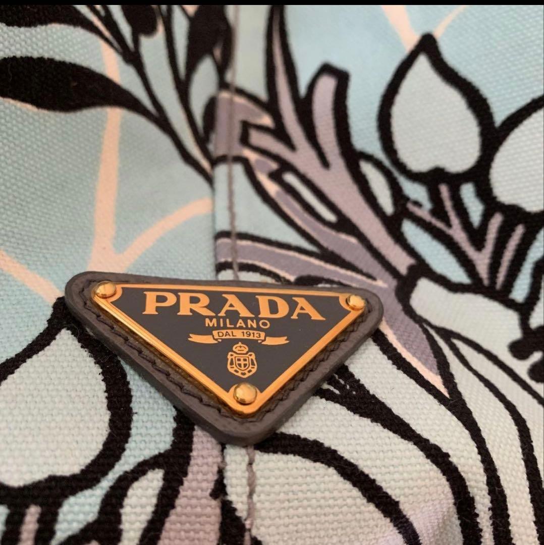 専用PRADA/カナパ/フラワー