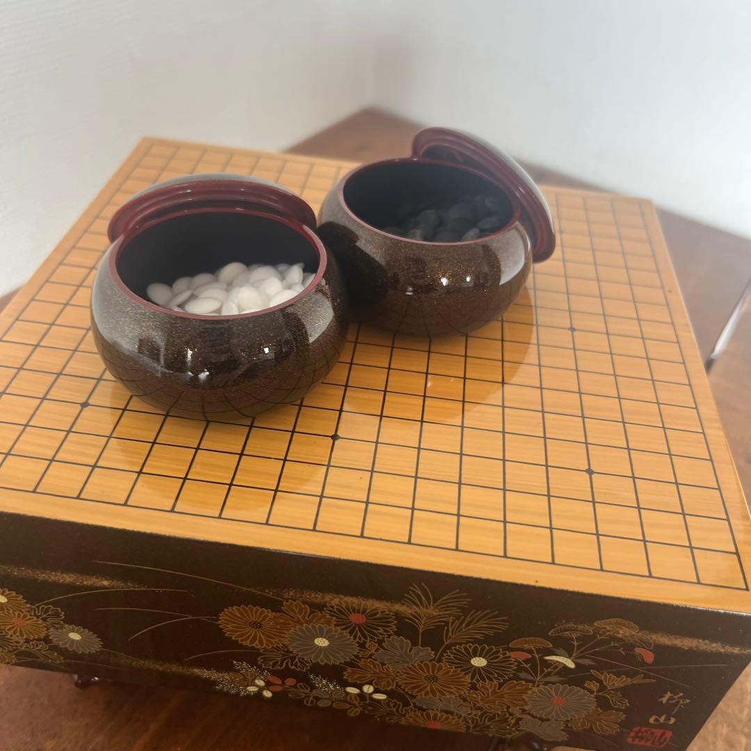 蒔絵碁盤　アンティーク 柳山　高級漆塗り